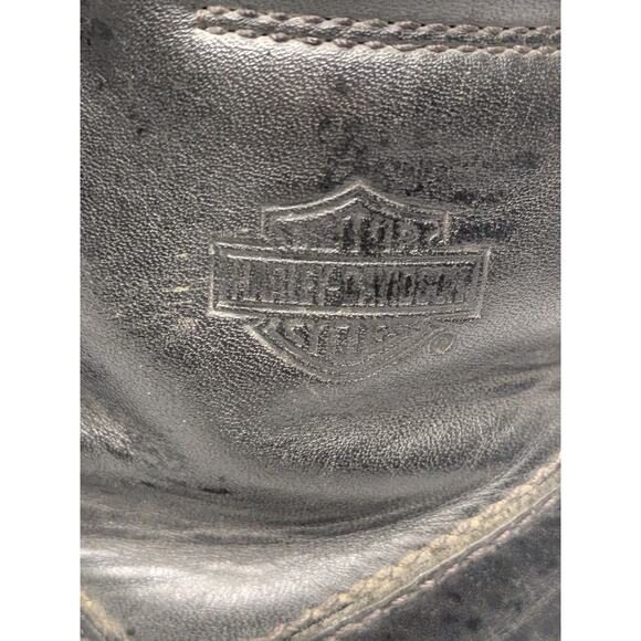 Harley Davidson Mens Slash Black Leather Boots 6 in Shaft 1 in Heel 93062 Size 7 - Picture 5 of 9